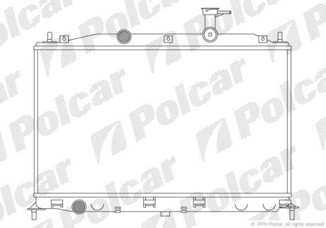 Радіатор охолодження, ACCENT III sedan (MC Polcar 4009081