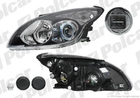 Фара основна, I30, 03.07-03.12 Polcar 4015095E