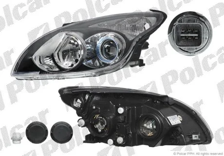 Фара основна, I30, 03.07-03.12 Polcar 4015103E
