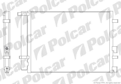 Радіатор кондиціонера, HYUNDAI i20, 09.08- Polcar 4017K82K