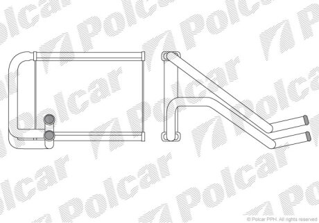 Теплообмінник опалення салону Hyundai Sonata, Grandeur 09- Polcar 4028N81X