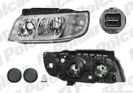 221-1142L-EM, 92110-17630 ФАРА L Н7, Н1 ПОД ЭЛ. КОР. Polcar 4036091E