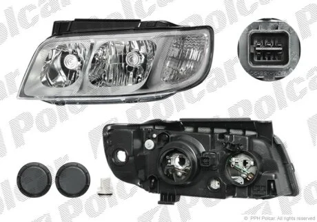 221-1142L-EM, 92110-17630 ФАРА L Н7, Н1 ПОД ЭЛ. КОР. Polcar 4036091E