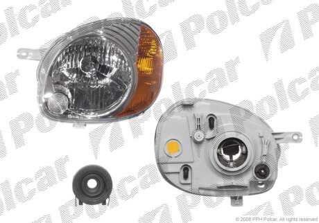 221-1124R-EM, 92106-06000 ФАРА R Н4 ПОД ЭЛ. КОР. Polcar 4041101E