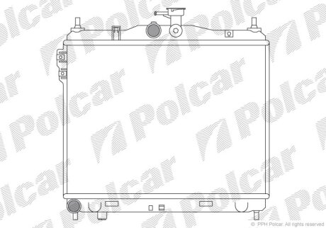 Радіатор охолодження, GETZ (TB), 06.01-01. Polcar 4042081
