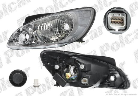 Фара основна, GETZ 09.05- Polcar 404409E