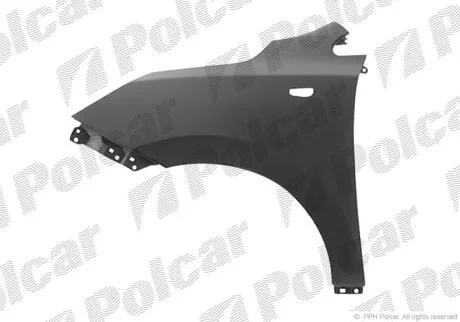 Крило переднє праве Hyundai iX35, 2010- 404802-1 Polcar 4048021