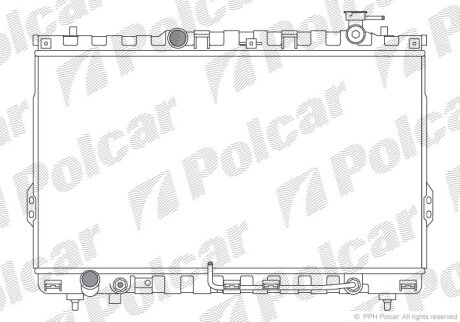 25310-26050, 25310-26070, 4050082K, PL811801 РАДИАТОР G4JP, G4JS, G6BA (2,0, 2,4, 2,7 V6) Polcar 4050082