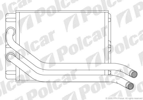Радіатор обігріву, SANTA FE, 00- Polcar 4050N82X