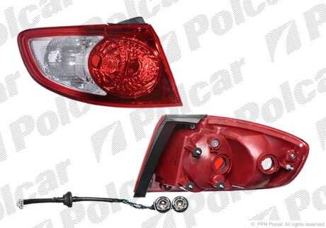 221-1938L, 92401-2B000, 92401-2B020 ФОНАРЬ ЗАДН. НАРУЖ. L Polcar 4051871E