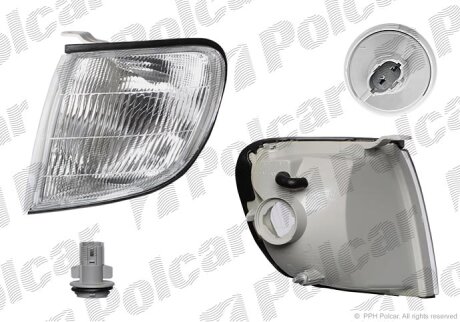 Вказівник повороту передній, HYUNDAI H1, 98- Polcar 406220