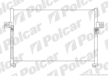 H-200, H-1, STAREX 97--07 радиатор кондиционера Polcar 4062K8C2