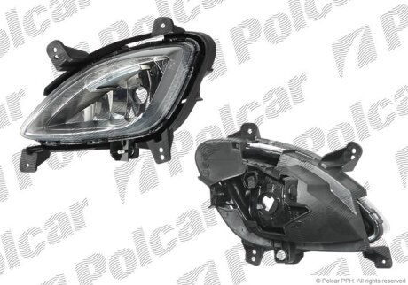 Фара передня, I10, 04.11- Polcar 40A129E