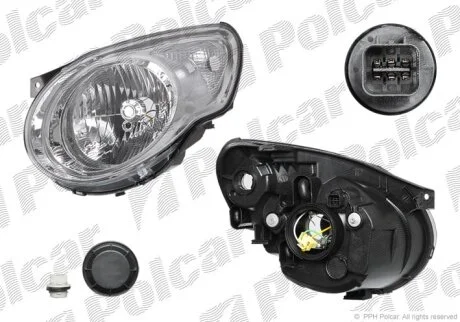 Фара основна, PICANTO, 02.08- Polcar 410709E