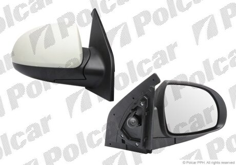 Дзеркало зовнішнє правий, PICANTO, 02.08- Polcar 4107522M