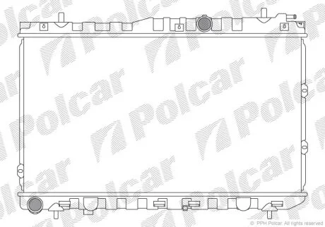 Радіатор охолодження, CERATO I sedan (LD), Polcar 4113082X