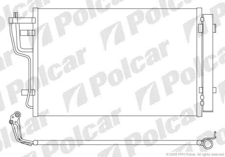 ELANTRA, i30, CEED 06-- 1.4, 1.6, 2.0 рад кондиционера Polcar 4114K8C1