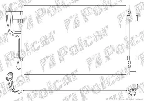 ELANTRA, i30, CEED 06-- 1.4, 1.6, 2.0 рад кондиционера Polcar 4114K8C1