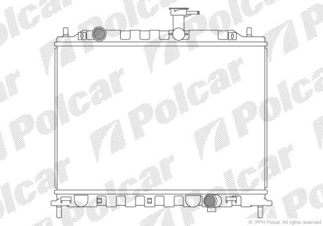 Радіатор охолодження, RIO II (JB), 03.05-1 Polcar 4117083X