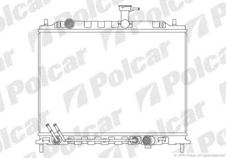 Радіатор охолодження, RIO II (JB), 03.05-1 Polcar 4117084X