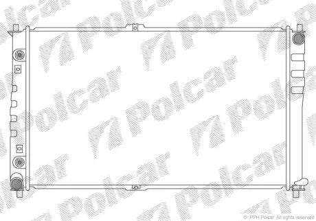 Радіатор охолодження, CARNIVAL I 98-01 Polcar 4140084X