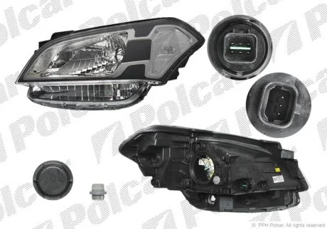 Фара основна, SOUL, 10.08- Polcar 4165100E