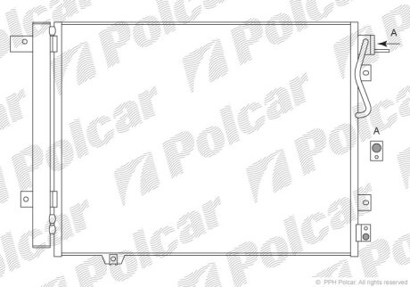 Радіатор кондиціонера, KIA SORENTO, 06- Polcar 4171K82X