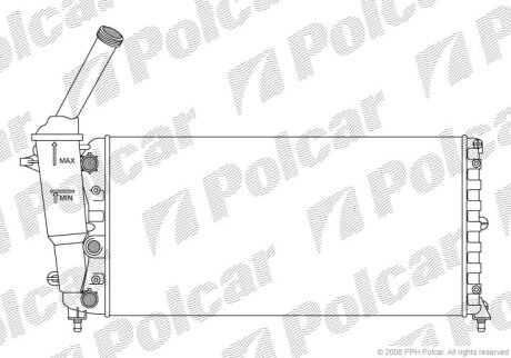 Радіатор охолодження, Y (840_), 11.95-09.0 Polcar 4202082