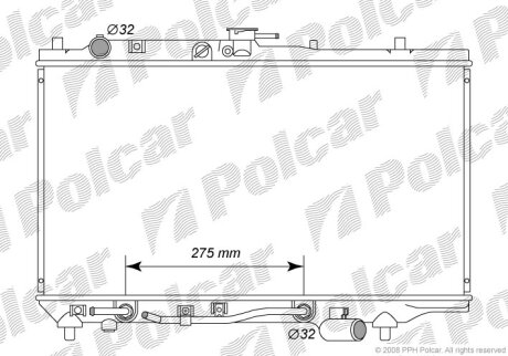 Радіатор охолодження, 323 F IV (BG), 04.87 Polcar 4504080