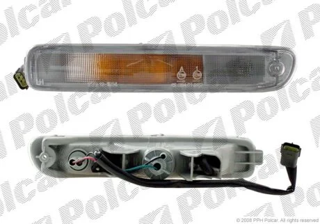 Поворот передній з розміром, MAZDA 323F, 94-98 Polcar 4507193E