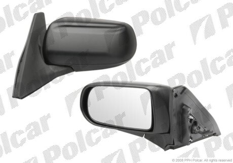 Дзеркало зовнішнє правий, MAZDA 323 98- SDN Polcar 4509521M
