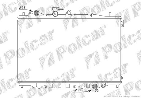 Радіатор охолодження, 626 III coupe (GD), Polcar 4515083