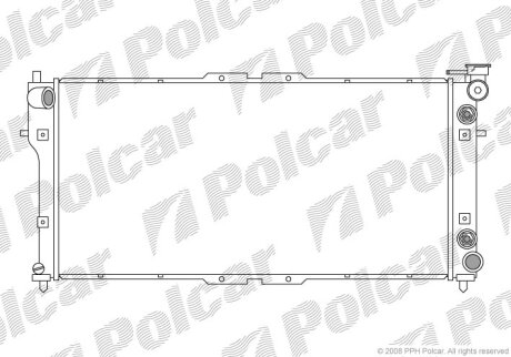 Радіатор охолодження, 626 V (GF), 05.97-12 Polcar 4516082