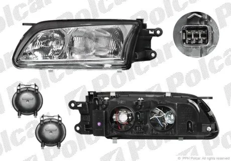 Фара основна, MAZDA 626, 00- Polcar 4518101E
