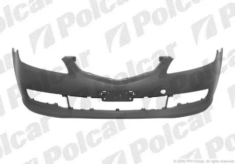 Бампер передній Mazda 6, 2005- 451907-2 Polcar 4519072