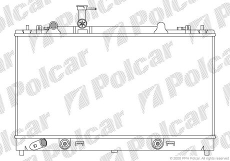 Радіатор охолодження (AT) MAZDA 6 2.0/2.3 06.02-08.07c Polcar 4519084
