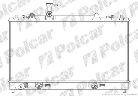 Радіатор охолодження (AT) MAZDA 6 2.0/2.3 06.02-08.07c Polcar 4519084