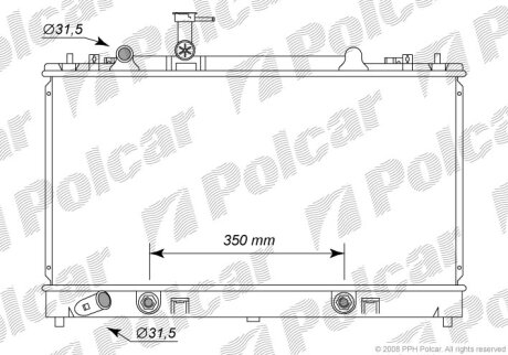 Радіатор охолодження, 6 Hatchback (GG), 08 Polcar 4519084K