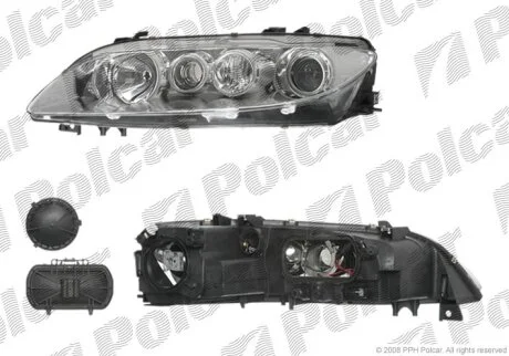 216-1147L-EM, GJ9M-51-0L0B ФАРА L Н3, Н1 С ЭЛ. КОР. Polcar 4519090E