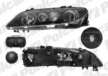 Фара основна, MAZDA 6, 02-07 Polcar 4519095E