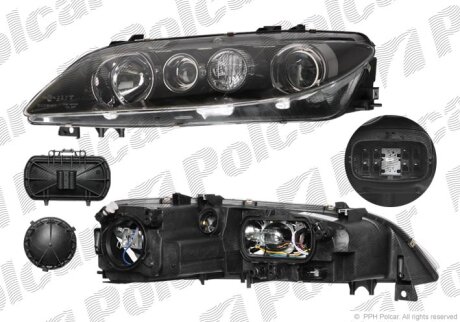 Фара основна, MAZDA 6, 02-07 Polcar 4519105E