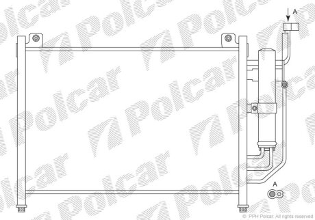 Радіатор кондиціонера, MAZDA 2, 07- Polcar 4533K81K