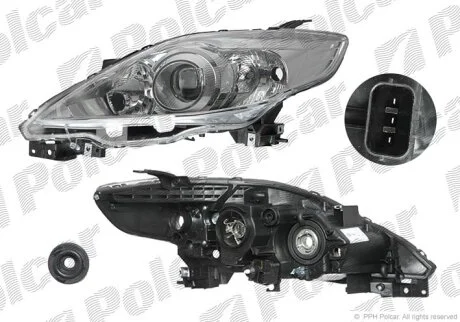 Фара основна, 5, 04.05- Polcar 4550102E