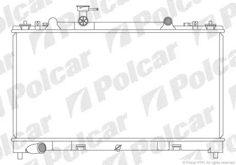 RF8G-15-200 РАДИАТОР RF, R2 (2,0MZ-CD, 2,2MZR-CD) Polcar 4560085