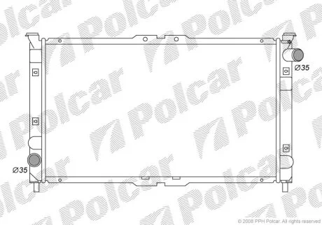 Радіатор охолодження, XEDOS 9 (TA), 07.93- Polcar 4577081