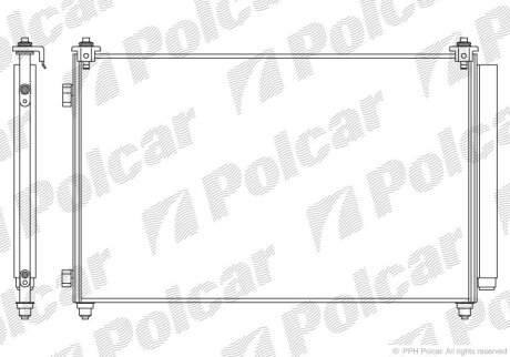 Радіатор кондиціонера, MAZDA MPV, 06- Polcar 4579K83K