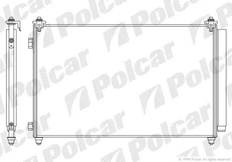Радіатор кондиціонера, MAZDA MPV, 06- Polcar 4579K83K