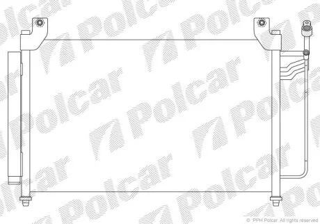Радіатор кондиціонера, MAZDA CX-7, 07- Polcar 4580K81K