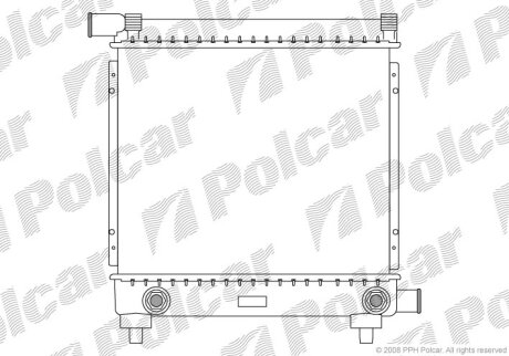 Радіатор охолодження, 124 sedan (W124), 12 Polcar 5001082