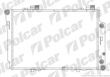 Радіатор охолодження, CLK (C208), 06.97-12 Polcar 5002082